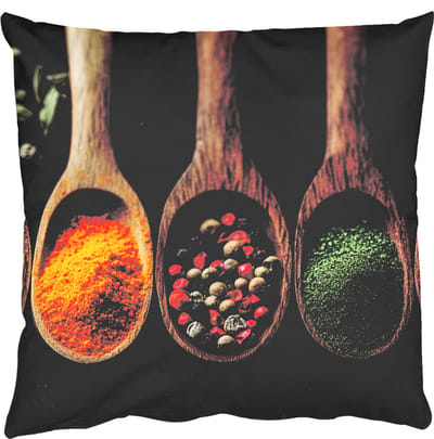 Sierkussens - Kussentjes Woonkamer - 50x50 cm - Houten - Lepels - Specerijen - Kruiden