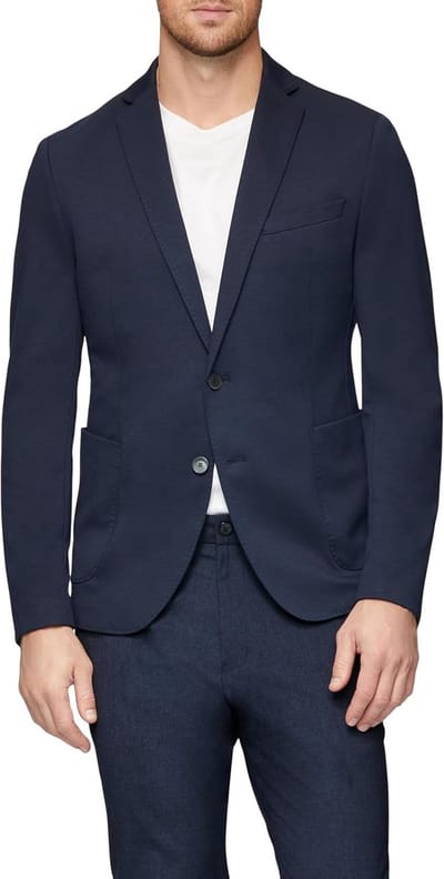 Heren Blazer Casual Zwart Colbert voor Zakelijke Uitstraling