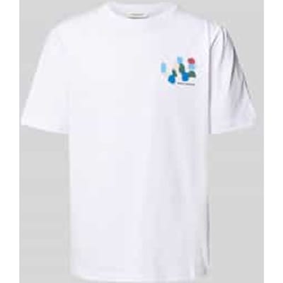 T-shirt met labelprint, model 'Bobby'
