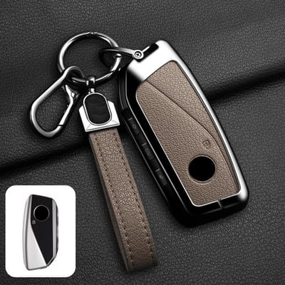 Support de couverture de clé de voiture en alliage de zinc Étui à clés Accessoires Pour Bmw X1 U11 X7 X5 G05 Lci I7 Ix Xm Série 7 740Li U06 G81 M3 gray