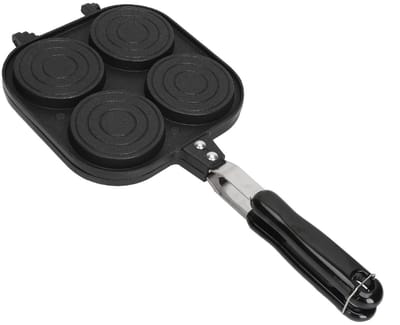 Dailygoody - Snelkokende Dubbelzijdige Pannenkoekpan - Multifunctionele Sandwichpan - Antiaanbaklaag - Draagbaar Ontwerp - Ideaal voor Kamperen -