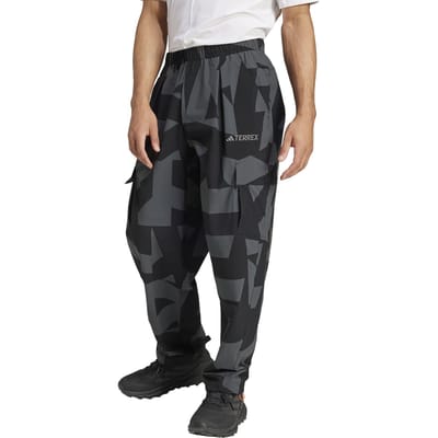 Adidas Unisex Performance Terrex Xploric Printed Cargo Pants Black Maat: XL Short | Cargobroeken Outlet | Unisex | Zwart