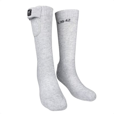 HEATDRY® Clothing - Verwarmde Sokken - DailyHeat Lite - Elektrische Sokken - Huissokken - Warme Sokken - Heren en Dames - DailyHeat Lite - Grijs - Maat 38-42