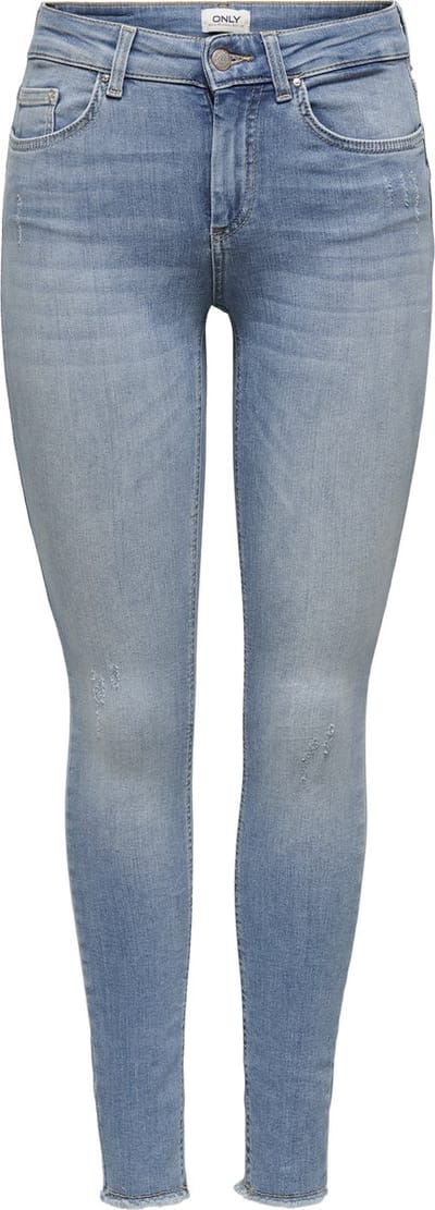 Only blauwe dames jeans   Blush   Regular waist   Stonewash wassing   Skinny Fit   5-Pocket zakken   Knoop- en ritssluiting   Regular waist Blauw