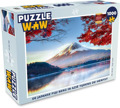 Puzzel De Japanse Fuji berg in Azië tijdens de herfst - Legpuzzel - Puzzel 1000 stukjes volwassenen