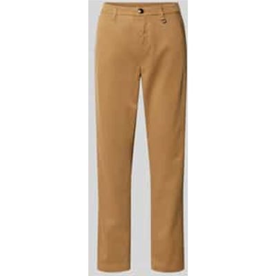 Chino met labeldetail, model 'CHINO TURN UP'