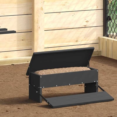 vidaXL - Kip - trekvoeder - Zwart - 48,5 - x - 39,5 - x - 19 - cm - 5 - kg - Koudgewalst - Staal