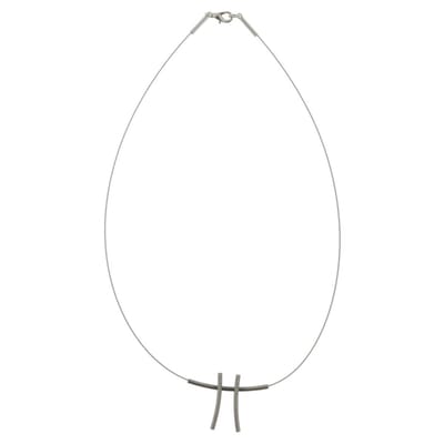 Behave - Ketting dames - Zilver kleur - Abstract Design - Minimalistisch - 40 cm