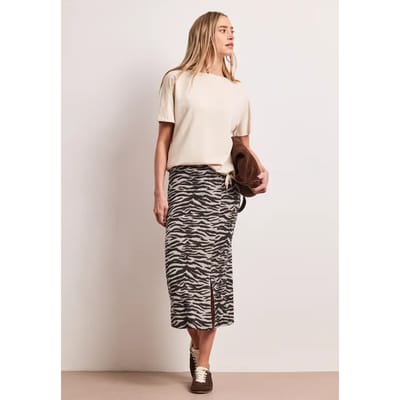 Midirok met split en dierenprint