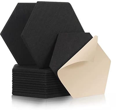 Akoestische Panelen Zelfklevend – 12 Stuks Hexagon Geluidsisolatiepanelen voor Geluidsdemping en Decoratie
