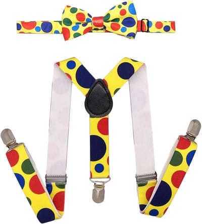 Verstelbare Clip-on Y-vormige Kindersteunen met Strikset voor Jongens en Meisjes, Elastisch en Comfortabel