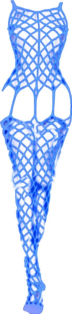 BamBella ® - Panty pak -Onesize - Glow in the dark body suit - Dames - Onesize - sexy Erotische jumpsuit van kant lingerie blauw