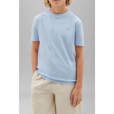 Calvin Klein Unisex Mini Badge Regular T-shirt Kentucky Blue Taglia: 8 | T-shirt Outlet | kids | Blu