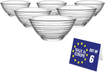 LAV diepe kommen set van 6, 300 ml - 6 x 300 ml - glazen kom- DRN258