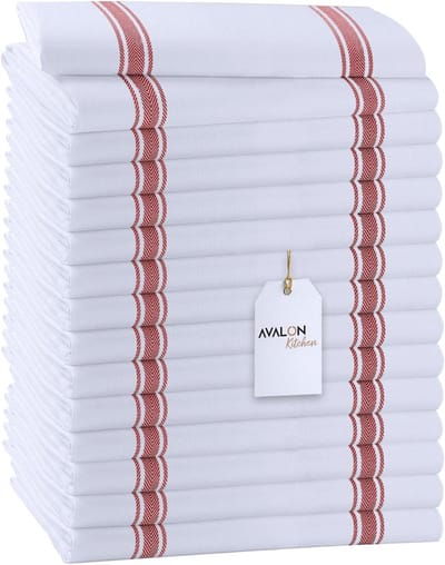 Keuken Set Vaatdoeken - 15 x 25 inch Super Waarde Pakket van 15 Theedoeken - 100% Ringgesponnen Katoen, Superzacht en Zeer Absorberend