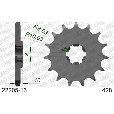 Tandwiel Afam 428 13 dents