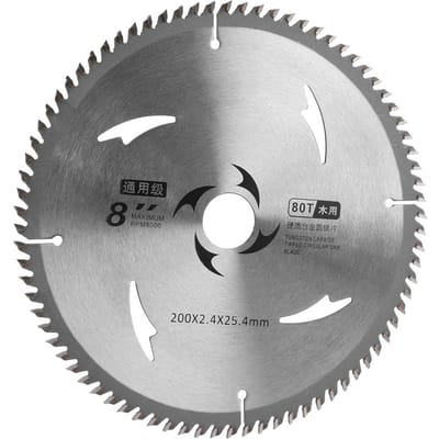 Cirkelzaagblad Carbide Hout Spaanplaat Multiplex Snijschijf Houtbewerking 8 inch 80T