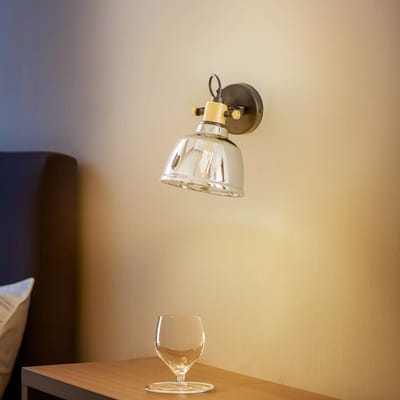 Nowodvorski Lighting Wandlamp Amalfi met gemetalliseerd glas, zilver