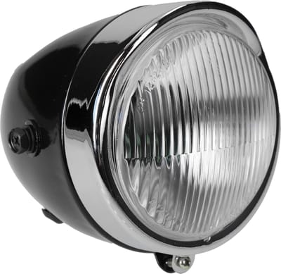 Koplamp Puch Maxi zwart oldtimer (102mm / 48mm teller)