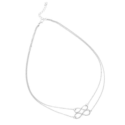 Lumici® | Infinity Ketting (Dubbel) - Oneindig - Dubbele Oneindige Ketting - Cadeau Voor Vrouwen - Moederdag Cadeau - Valentijn - Liefde - Verrassing - Goud & Zilver