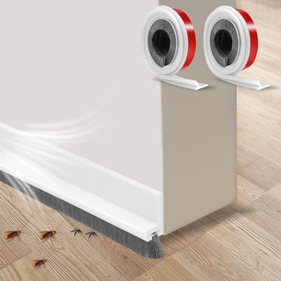 Effectieve Deurborstels voor Isolatie - Zelfklevende Deurrubbers voor Tochtpreventie en Energiebesparing, 2 x 100 cm