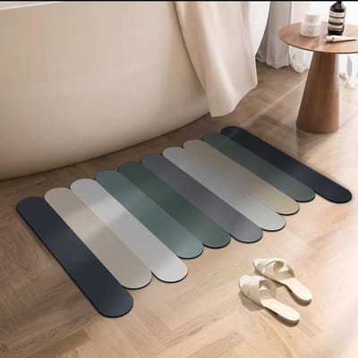 Zachte Wasachtige Kleur Klein Fris Badkamer Diatomeeënaarde Mat Toilet Absorberende Mat Antislip Huishoudelijk Toilet Tapijt 40 * 60cm