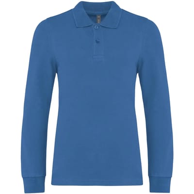 Kariban Kinderpolo lange mouwen K269 - Light Royal Blue - 10/12 Y (10/12 ans)
