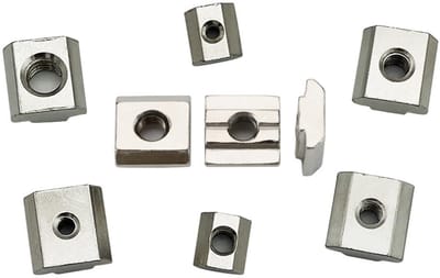T-Slot Moeren voor Aluminium Profielen 20/30/40/45 Serie - M3/M4/M5/M6/M8 - Staal, Duurzaam, Geschikt voor Constructies