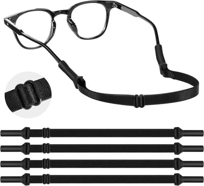 Dailygoods- Brillenretainers Set van 4 - Verstelbare brilbandjes - Lichtgewicht antislip houder - Flexibele nylon riem - Geschikt voor mannen/vrouwen - Elastisch ontwerp - Brilbandje