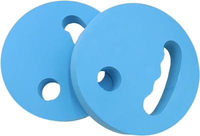 Aqua Disc Trainingsset - Waterweerstandsschijven - Watergymnastiek - Speciaal gatontwerp - 1 paar - Blauw