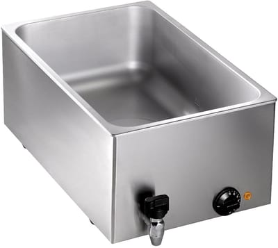 Warmhoudapparaat Bain Marie - Gastronorm Bak - Eten Warm Houden - Gepatenteerd Verwarmingssysteem - 1/1 GN - Zilver