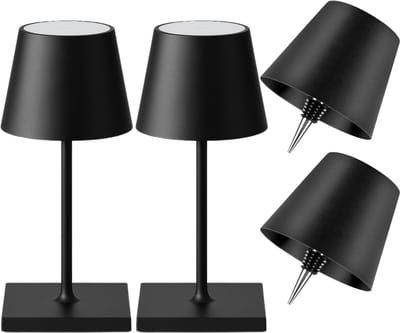 Dutch Standard Oplaadbare Tafellamp - Flessenlamp - Dimbaar - 2 in 1 - Waterdicht - Draadloos - Zwart
