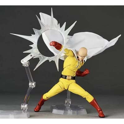 KAIYODO Amazing Yamaguchi Revoltech Saitama Actiefiguur ONE PUNCH-MAN PVC Beeld Anime Model Speelgoed Collectie Cadeau with box white