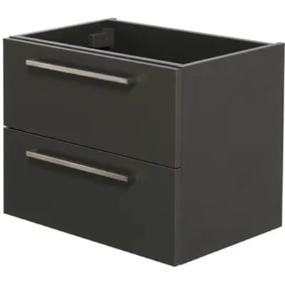 Aquazuro Wastafelonderkast Arezzo 37cm - Donkergrijs - Met 2 Lades - 37,4x45x59,2cm