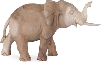Houten Olifant “Elphas” – Grote Uitvoering – Handgemaakt uit Één Stuk Hout – Exclusief Vakmanschap uit Indonesi