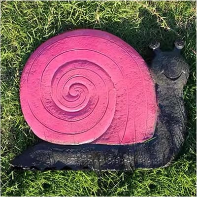 Tuinstapstenen Slak - Decoratieve Steen Pad - Tuin Decoratie - Weerbestendig Hars - 30 x 25 cm - Rosso