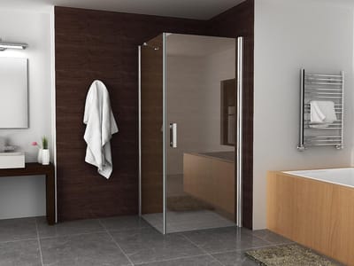 Wiesbaden Salone cabine met 1 draaideur 1000 x 1000 x 2000 x 8 mm nano helder glas/chroom