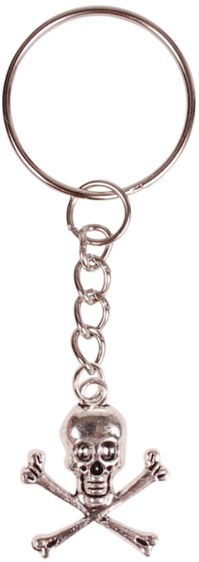 Sleutelhanger/Tashangertje - Zilverkleurige Sleutelring - hanger schedel