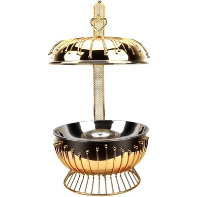 Réchaud de table avec couvercle suspendu 8L Grande capacité Multifonctionnel Plat à chafing en acier inoxydable avec couvercle suspendu pour buffet L black