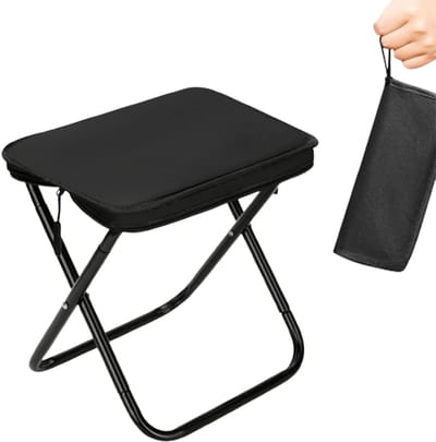 Lichte Opvouwbare Stoel van 0.5 kg voor Kamperen, Vissen en Hiking met Draagtas en Compact Ontwerp