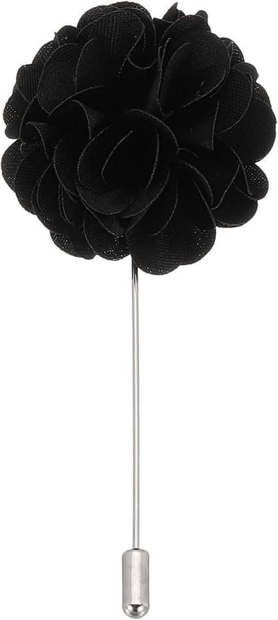 Luxe Corsage Speld Bloemen voor Colbert, Notenkamer of Bruiloft – Zwarte Bloem Reversspeld