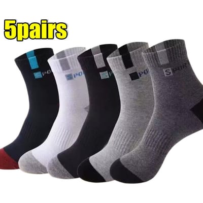 5-20 Paires Bas de Sport Respirants pour Homme Fibre de Bambou Automne et Hiver Chaussettes Homme Absorption de la Sueur Désodorisant Chaussettes Business One Size gray