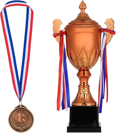 Grote Trofee Beker - Winnaars Beker - Wedstrijden - 165 inch Hoogte - Bronzen Afwerking