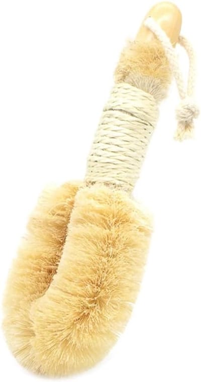 Verbeterde huid met natuurlijke sisal body brush