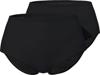 Ulla Popken - Dames - Hipster 2-pack Superfine - Zwart - Maat 42+