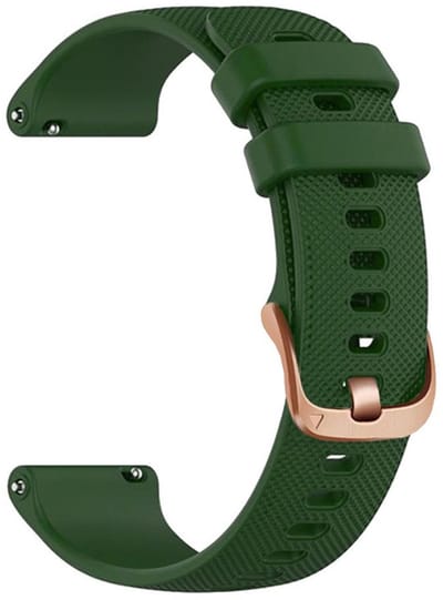 Siliconen bandje - geschikt voor Garmin Venu 2s / 3s / 4 (41mm) / Vivoactive 4s / Forerunner 255s / 265s - Huawei Watch GT 5 Pro - 42mm / GT 6 / GT 5 / GT 4 - 41mm - army