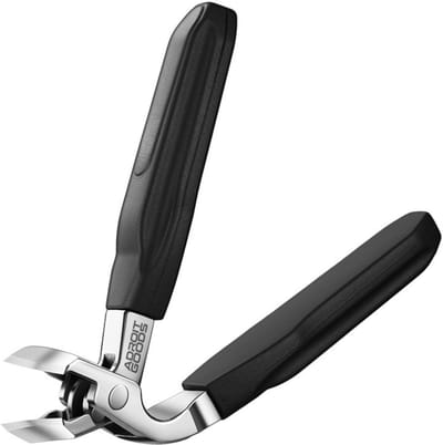 AdroitGoods 45° Gebogen Precisie Nagelknipper/nagelknipper – Professionele Ingegroeide Nagel- en Teennagelknipper met Opvangsysteem - Zwart
