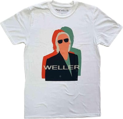 Paul Weller - Illustration Offset Heren T-shirt - S - Wit
