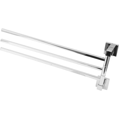 Roestvrij Staal Handdoekrek Bar 180 graden Draaibare Handdoek Badjas Hanger Houder voor Badkamer Type 1 white