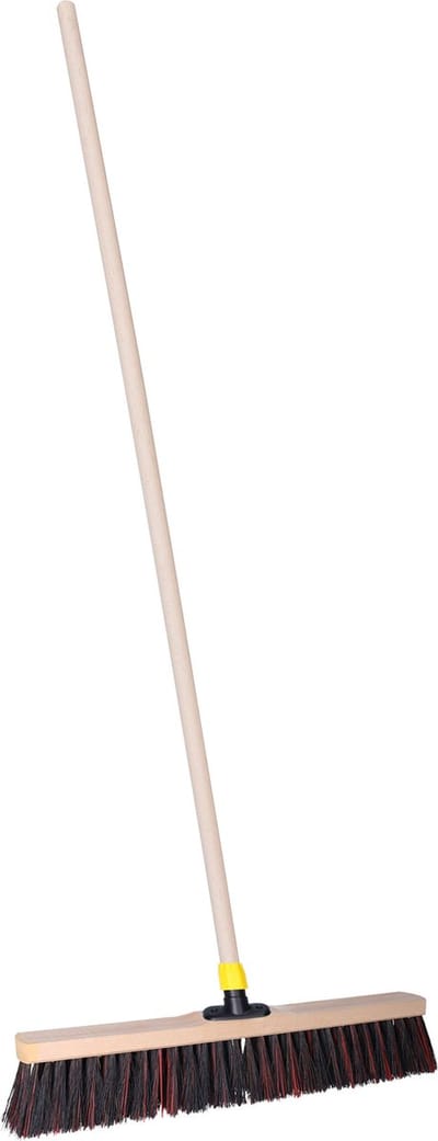 Brumag Straatbezem ODIN voor harde ondergrond - Harde bezemkop van 50 cm breed - Houten steel 129 cm